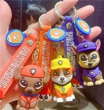 New Cute Puppy Dog Woof Team Keychain Car Pendant Cartoon Doll Keychain Ring Creative Small Gift   ITEM NO.： W048431