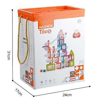 7.5 Transparent CM Track Ball Magnetic Building Blocks 145PCS   ITEM NO.： W046615