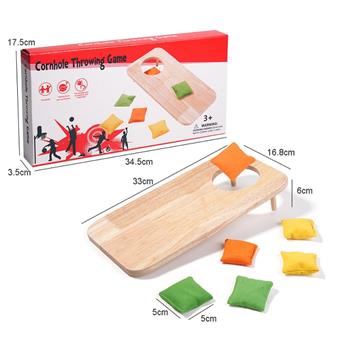 Wooden sandbag throwing board puzzle interactive toy   ITEM NO.： W049572