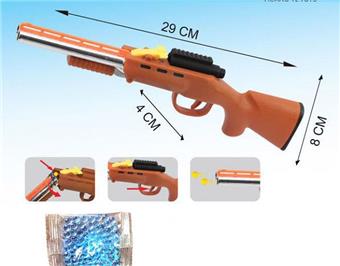 Double tube inflatable water bullet small wax gun (with one pack of water bullets)   ITEM NO.： W063679