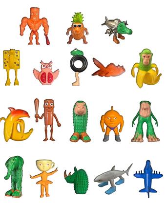 Shanhaijing wooden stick figurine 20 pieces, tin bag large board+card   ITEM NO.： W055662