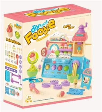 [Regular Version] Ice Cream House Body+44 Accessories+12 Color Mud   ITEM NO.： W052054