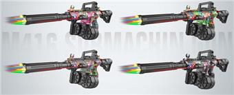 Electric dual tube M416 water bullet gun   ITEM NO.： W063613