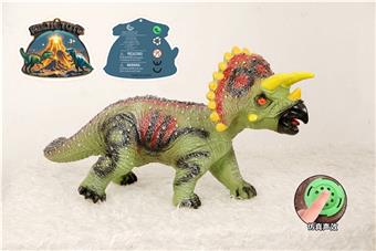 Vinyl dinosaur simulation Triceratops (with dinosaur call IC)   ITEM NO.： W046350