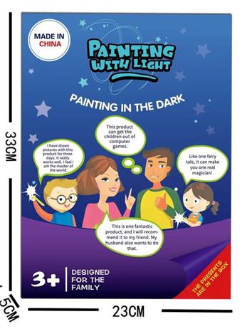Draw With Light Fun Fluorescent Night Light Graffiti Drawing Writing Board A4 Family Edition   ITEM NO.： W056777