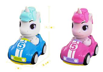 Four wheeled unicorn pressure car (10pcs)   ITEM NO.： W042165