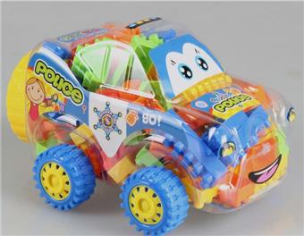 Mini police car multi-color mixed weighing 100g (approximately 100PCS)   ITEM NO.： W045365