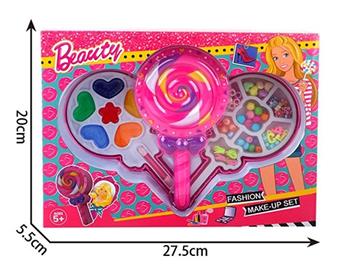 Fashion Barbie lollipop with two-layer bead and cosmetics   ITEM NO.： W058541