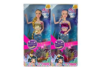New 14 inch solid 9-joint fashionable dress mermaid Barbie with necklace accessories 2 mixed styles   ITEM NO.： W055469