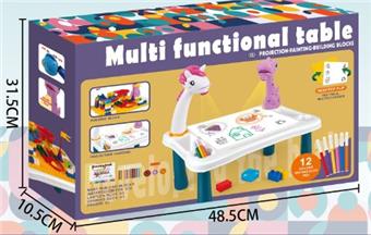 Large Unicorn Projection Desk Writing Board with Lighting and Music   ITEM NO.： W056740
