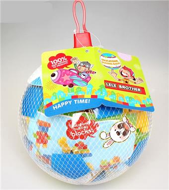 Football puzzle building blocks mixed with multiple colors weighing 140g (approximately 20-25PCS)   ITEM NO.： W046235