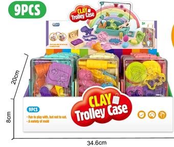 Dinosaur colored clay set (9 pieces)   ITEM NO.： W053639