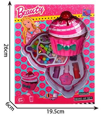 Fashionable Barbie cake with two layers of beads and cosmetics   ITEM NO.： W058394
