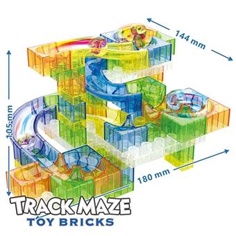 DIY puzzle track maze ball building blocks 65PCS   ITEM NO.： W048085