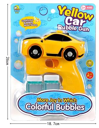 Dahuang Car Electric with Light Music Bubble Gun (with 2 Bottles of Bubble Water)   ITEM NO.： W042583