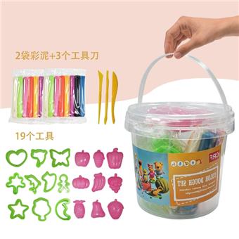 25PCS color clay set/small bucket/random color.   ITEM NO.： W053004
