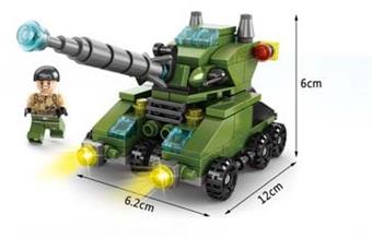 Mini Bag 6-in-1 Military Tank 138pcs   ITEM NO.： W046194