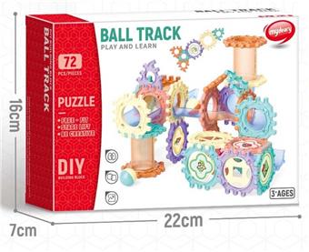 DIY Ball Track Park Building Blocks 72pcs   ITEM NO.： W046375