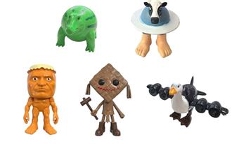 Shanhaijing wooden stick figurine 5 OPP bags   ITEM NO.： W055627