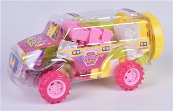 Girl Series - Small School Bus Puzzle Building Blocks   ITEM NO.： W045316