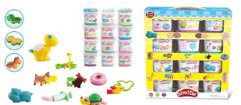 12 square hand-held boxes, 1 large box series of colored clay   ITEM NO.： W053293