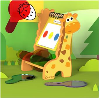 Giraffe colored light film (colored toy) in English   ITEM NO.： W044152