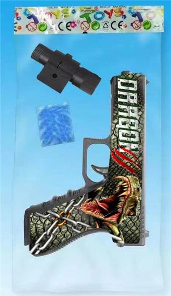 Dinosaur Graffiti Manual Inflatable Water Bullet Gun with Infrared (Comes with One Pack of Water Bullets), Three Mixed Models   ITEM NO.： W063778
