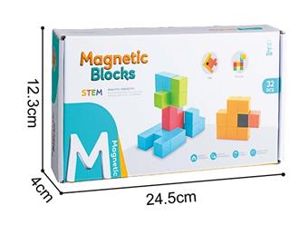 32PCS color cube magnetic blocks   ITEM NO.： W046701