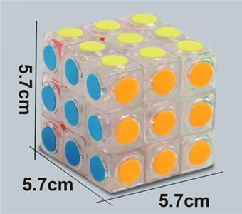 Third order transparent dot Rubik's Cube puzzle puzzle puzzle, decompression and release puzzle toy, finger game   ITEM NO.： W042841