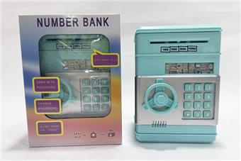 Blue green piggy bank 3 * AA not included   ITEM NO.： W051211