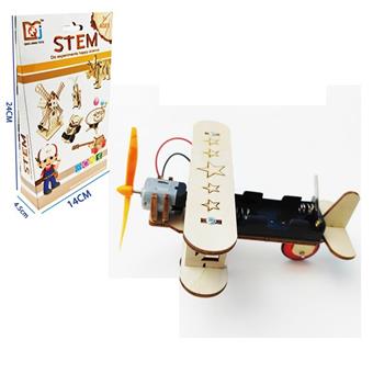 Wooden electric biplane   ITEM NO.： W054444