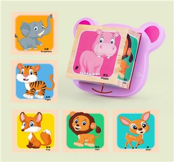 Animal puzzle building blocks   ITEM NO.： W043894