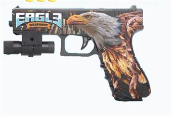 Eagle dual-purpose inflatable water bomb gun with infrared, equipped with 3 EVA, one pack of pre soaked water bombs, one pack of dry water bombs, two mixed versions   ITEM NO.： W063859