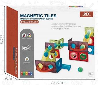 Magnetic ball track building blocks (42PCS)   ITEM NO.： W046441