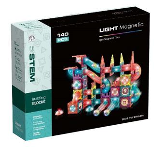 7.5CM track ball magnetic building blocks+140PCS (lighting version)   ITEM NO.： W046649