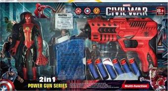 Water Bullet Gun/EVA Soft Bullet Gun Spider Man with Lights   ITEM NO.： W064528