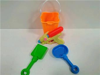 Square bucket+leakage shovel+water gun   ITEM NO.： W067137