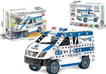 314PCS of metal block assembled police cars   ITEM NO.： W042296