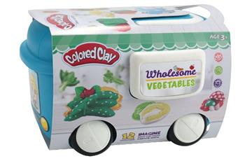 Cartoon storage cart vegetable series colored clay   ITEM NO.： W052185