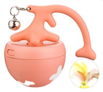 Pet Toy Teasing Cat Ball Cat Toy Fish Bone Rolling Ball Upgraded Version (+Feather)   ITEM NO.： W062447