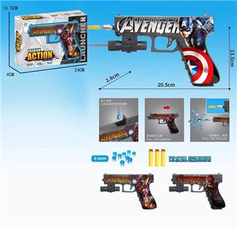 League of Legends Dual Use Inflatable Water Bullet Gun with Infrared, Comes with 3 EVA, One Pack of Bubble Water Bullets, One Pack of Dry Water Bullets, Three Mixed Models   ITEM NO.： W063853