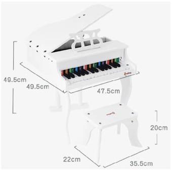 Beautiful grand piano (white)   ITEM NO.： W043423