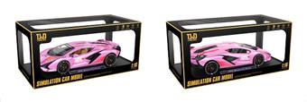 Lambo Lightning Model - pink (with spray)   ITEM NO.： W047474