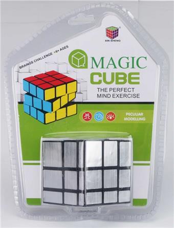 Third order mirror cube (mixed with gold and silver) Mirror shaped third order cube puzzle decompression artifact 3rd order gold and silver cube puzzle cube decompression venting puzzle toy finger game   ITEM NO.： W042867