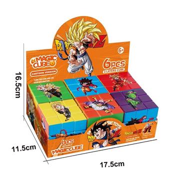Dragon Ball Cube (6-pack) 3rd order cube 5.7cm UV printing decompression puzzle cube 3rd order puzzle cube decompression puzzle toy finger game   ITEM NO.： W042807
