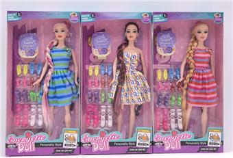 11.5-inch Joint Body Fashion Barbie with Shoes Blister 3 Mixed Styles   ITEM NO.： W063006