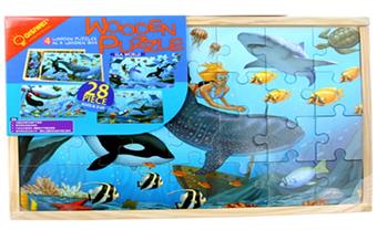 28pcs Box Set Puzzle - Ocean   ITEM NO.： W044228