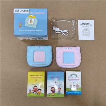 German+English IC - Kitten 255 Cards 510 Face Content English Flash Cards Children's Puzzle Card Learning Machine Early Education Card Machine (3.7V lithium battery pack)   ITEM NO.： W061400