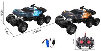 1: 16 Five way lighting, six wheel PVC transparent car shell, remote control car   ITEM NO.： W060734
