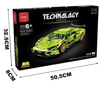 DIY Building Blocks 1:14 Static Lamborghini (1273pcs)   ITEM NO.： W046313